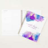 シグネチャースクリプトパープルブルーアルコールインク プランナー手帳 (ディスプレー)