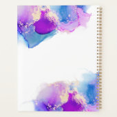 シグネチャースクリプトパープルブルーアルコールインク プランナー手帳 (裏面)