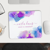 シグネチャースクリプトパープルブルーアルコールインク マウスパッド