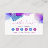 シグネチャースクリプトパープルブルーアルコールインク ロイヤリティカード (正面)