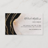 シグネチャースクリプトブラックと金ゴールドアゲートシックモダン 名刺 (裏面)