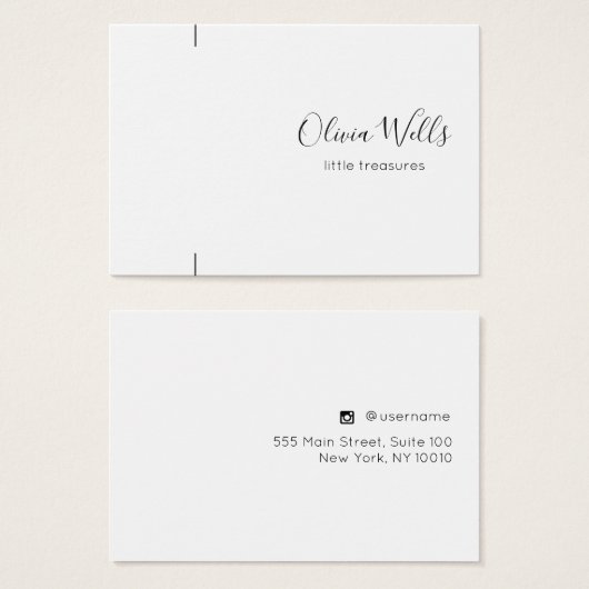 シグネチャースクリプトブレスレットまたはネックレスディスプレイカード (正面&裏面)