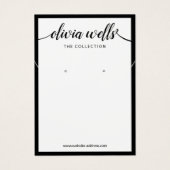 シグネチャースクリプトホワイトイヤリングネックレスディスプレイ (正面)