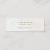 シグネチャースクリプトホワイトウッドイヤリングディスプレイ スキニー名刺 (裏面)