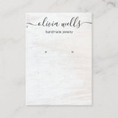 シグネチャースクリプトホワイトウッドイヤリングディスプレイ] Bus 名刺 (正面)