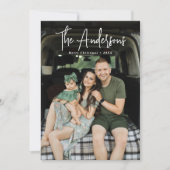 シグネチャースクリプトモダングリーンプレイド写真 シーズンカード (正面)