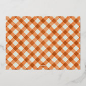 シグネチャースクリプトモダンハッピー感謝祭の写真 箔シーズンカード (裏面)