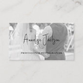 シグネチャースクリプトモダンフォトグラファー写真 名刺 (正面)