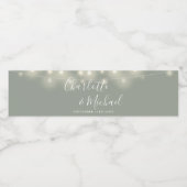 シグネチャースクリプト文字列ライトセージグリーン結婚ズ ペットボトルラベル (シングルラベル)