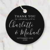 シグネチャースクリプト白黒ありがとう フェイバータグ (正面)