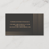 シグネチャースクリプト ジオメトリックライン ブラック&ゴールド 名刺 (裏面)