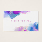 シグネチャースクリプト パープルブルー アルコールインク ギフトカード (正面)