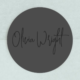 シグネチャースクリプト、プロフェッショナルブラックをブラック ラウンドシール