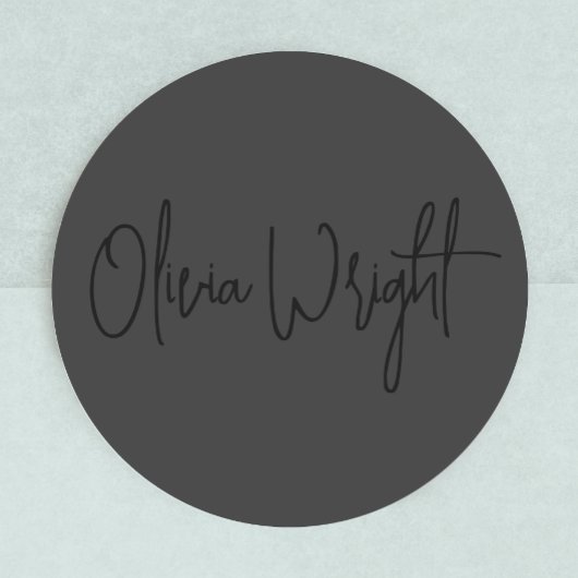 シグネチャースクリプト、プロフェッショナルブラックをブラック ラウンドシール