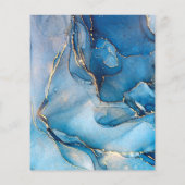 シグネチャースタイルの名前が特徴の、エレガントなブルーアゲートのウェディング招待状 (裏面)