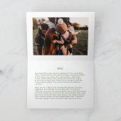 シグネチャーツリ独身のー写真折り畳みホリデーカード シーズンカード (内部)