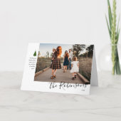 シグネチャーツリ独身のー写真折り畳みホリデーカード シーズンカード (正面)