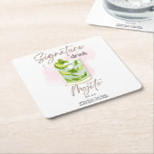 シグネチャードリンクもじとう スクエアペーパーコースター (アングル)