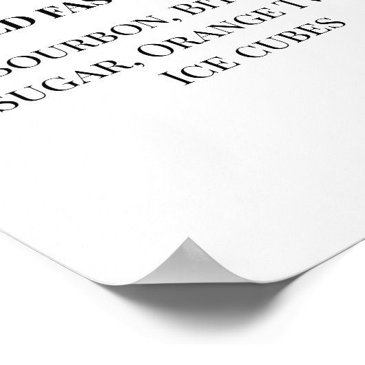 シグネチャードリンクウェディングレセプションレモンの看板 ポスター (角)