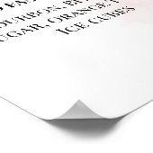 シグネチャードリンクウェディングレセプションレモンPink Pos ポスター (角)