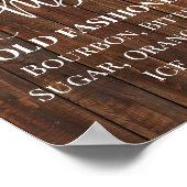 シグネチャードリンクウェディングレセプショ素朴ン ポスター (角)