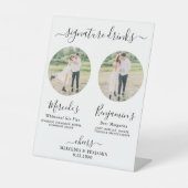 シグネチャードリンクエレガントカスタムバー写真結婚 台座サイン (正面)