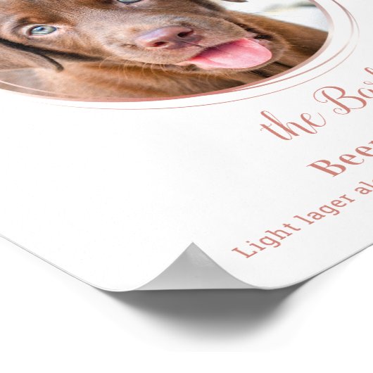 シグネチャードリンクエレガントバラ金ゴールドペットズ結婚ーズ ポスター (角)