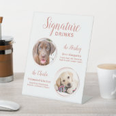 シグネチャードリンクエレガントバラ金ゴールドペットズ結婚ーズ 台座サイン (インサイチュ)