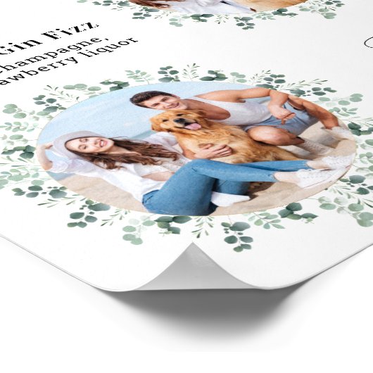 シグネチャードリンクエレガントペット結婚の3枚の写真 ポスター (角)