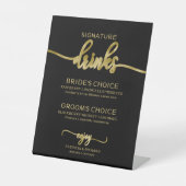 シグネチャードリンクエレガント金ゴールドス結婚クリプトの署名 台座サイン (正面)