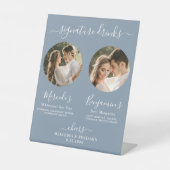 シグネチャードリンクカスタムフォトダスティブルー結婚ズ 台座サイン (正面)