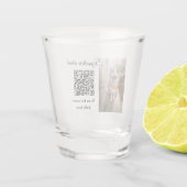 シグネチャードリンクスキャンQRコード追加ペットの写真名 ショットグラス (裏面)