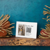 シグネチャードリンクスキャンQRコード追加ペットの写真名 フォトプラーク (側面)