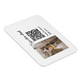 シグネチャードリンクスキャンQRコード追加ペットの写真名 マグネット (右側)