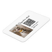 シグネチャードリンクスキャンQRコード追加ペットの写真名 マグネット (左側)