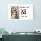 シグネチャードリンクスキャンQRコード追加ペットの写真名 横断幕 (トレードショー)