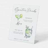 シグネチャードリンクズミニマル白黒 台座サイン (正面)