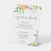 シグネチャードリンクピンクシトラスフルーツサイン 台座サイン (正面)