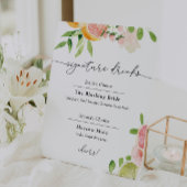 シグネチャードリンクピンクシトラスフルーツサイン 台座サイン