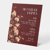 シグネチャードリンクブルガンディーバーンドオレンジフローラ秋 台座サイン (正面)