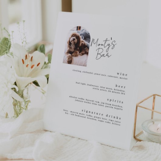 シグネチャードリンクペットバーメニュー台座看板 台座サイン