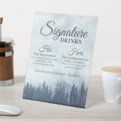 シグネチャードリンクミステリーブルーパイン結婚ズ 台座サイン (インサイチュ)