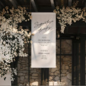 シグネチャードリンクミニマリストブラック&ホワイトバー 横断幕