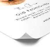 シグネチャードリンクメニューペットドッグ結婚写真のサイン ポスター (角)