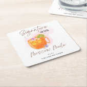 シグネチャードリンクモスクワマレ スクエアペーパーコースター (アングル)