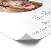 シグネチャードリンクモダンダスティブルードッグペットズ結婚ーズ ポスター (角)