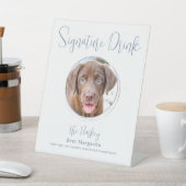 シグネチャードリンクモダンダスティブルードッグペットズ結婚ーズ 台座サイン (インサイチュ)