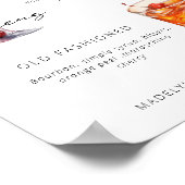 シグネチャードリンクモダンブラック&ホワイトポスター ポスター (角)