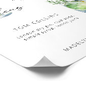 シグネチャードリンクモダン白黒 ポスター (角)