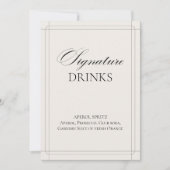シグネチャードリンクヴィンテージライトグレー記号 招待状 (正面)
